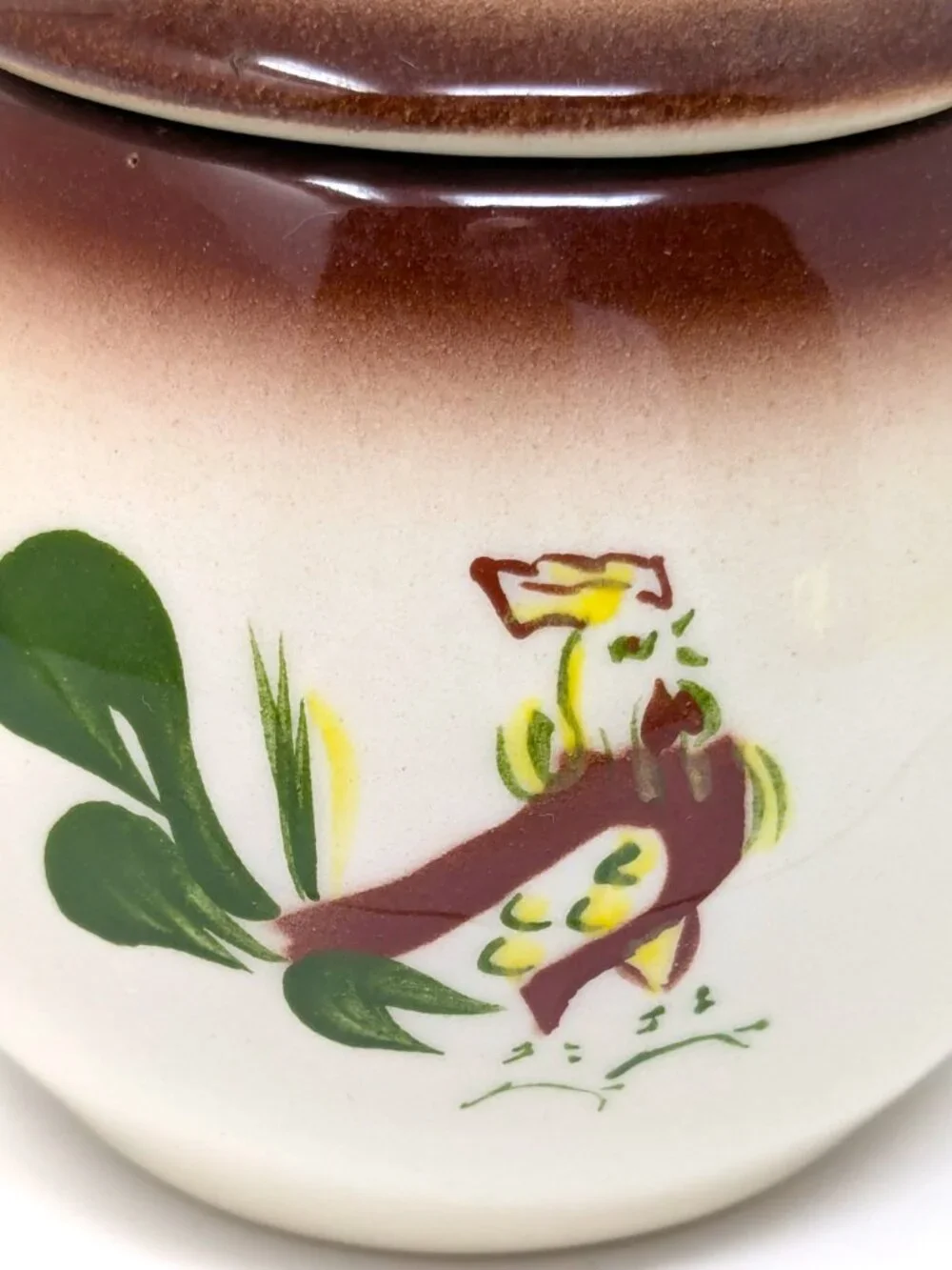 Brock of California CHANTICLEER Rooster condiment Jars Set of 3 VTG 50s